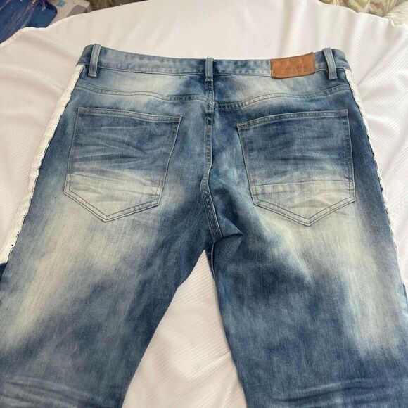 Smoke Rise Slim Fit Distressed Denim Jeans Size 36 X 32 - Picture 9 of 9